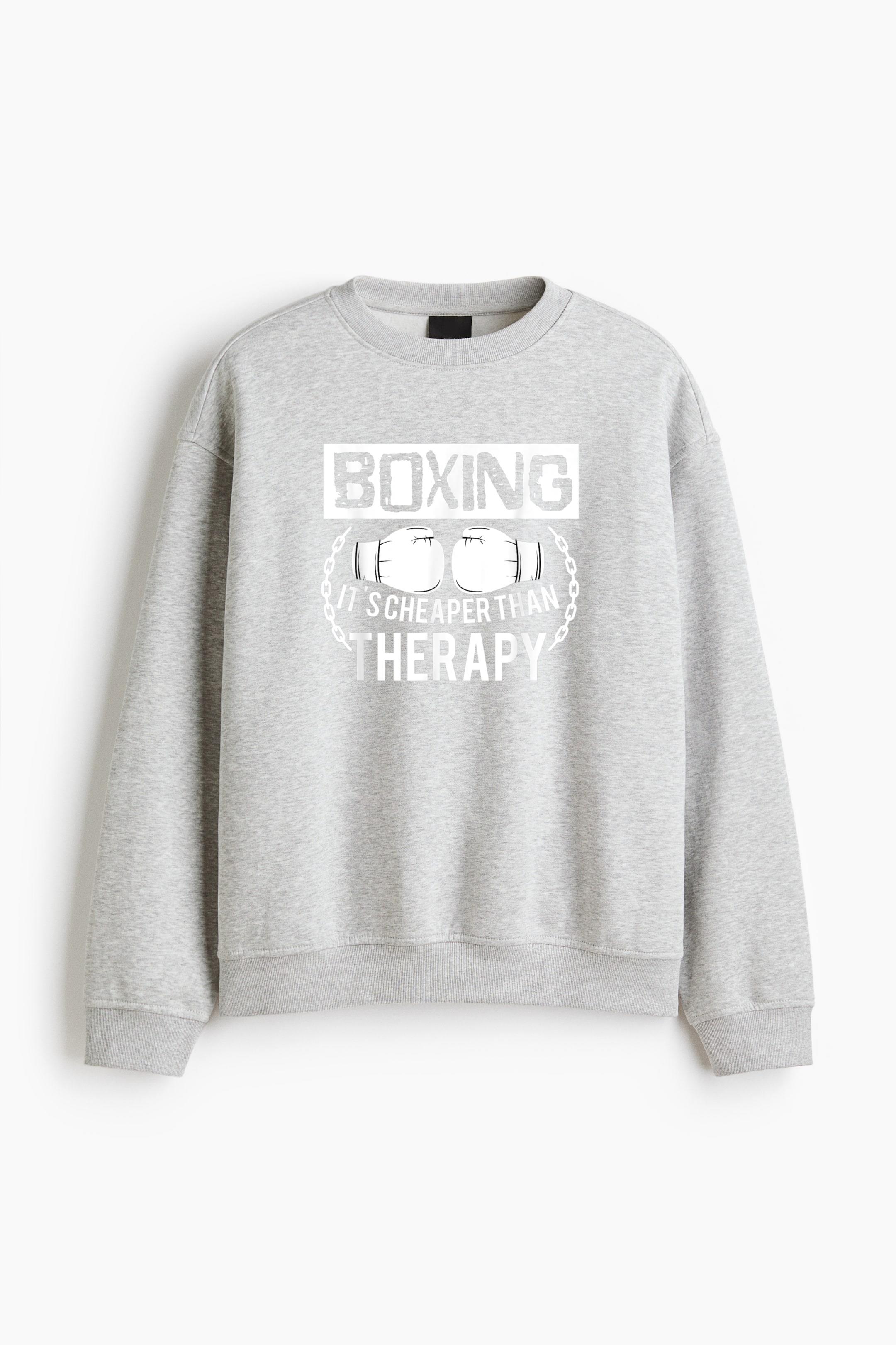 Boxing Better Than Therapy Regular Fit Printed Sweatshirt 