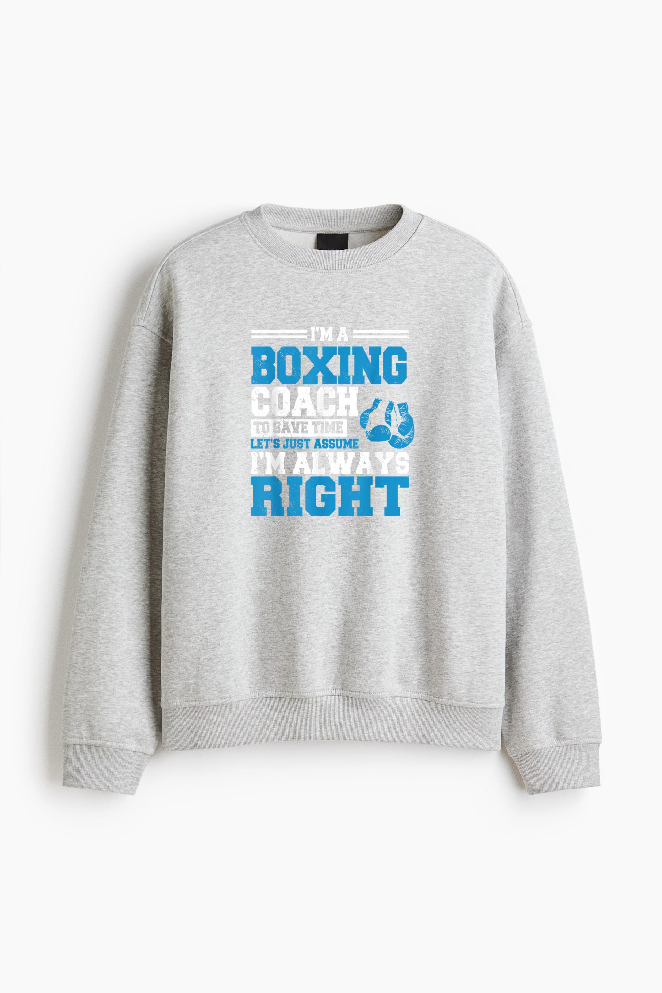 Boxing Coach Regular Fit Printed Sweatshirt 
