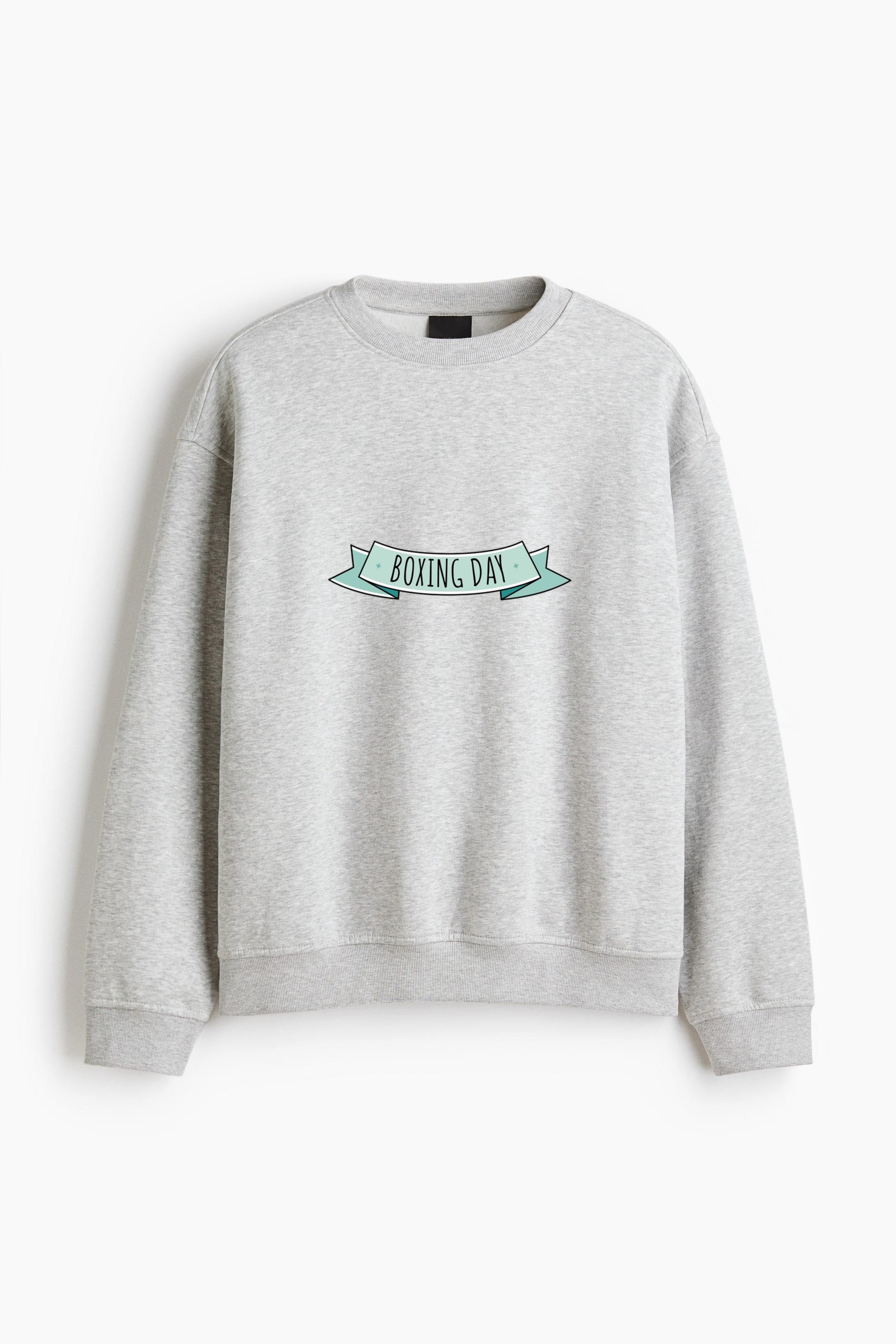 Boxing Day Ribbon Label Regular Fit Printed Sweatshirt 