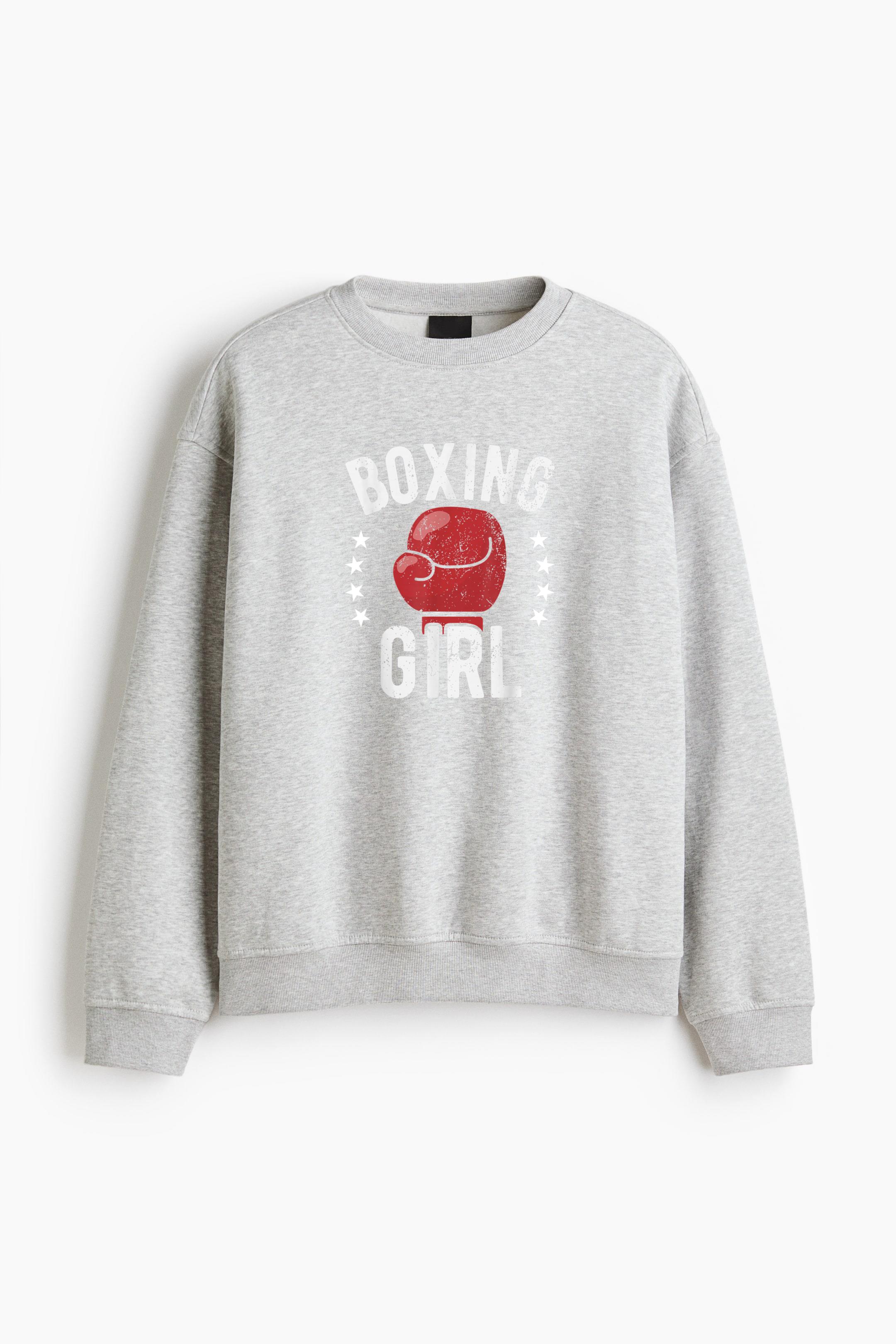 Boxing Girl Regular Fit Printed Sweatshirt 