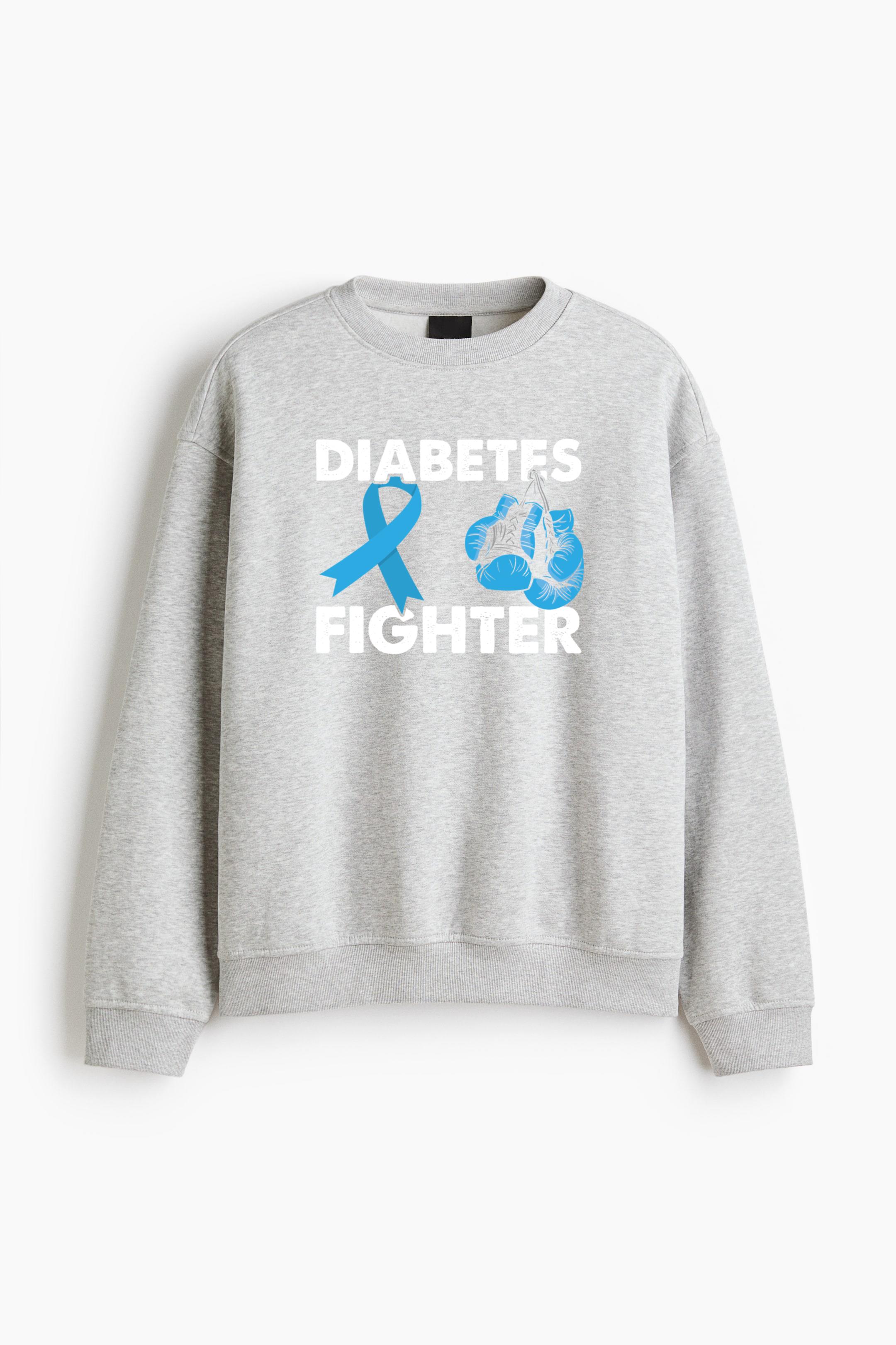 Boxing Gloves Diabetes Fighter Regular Fit Printed Sweatshirt 