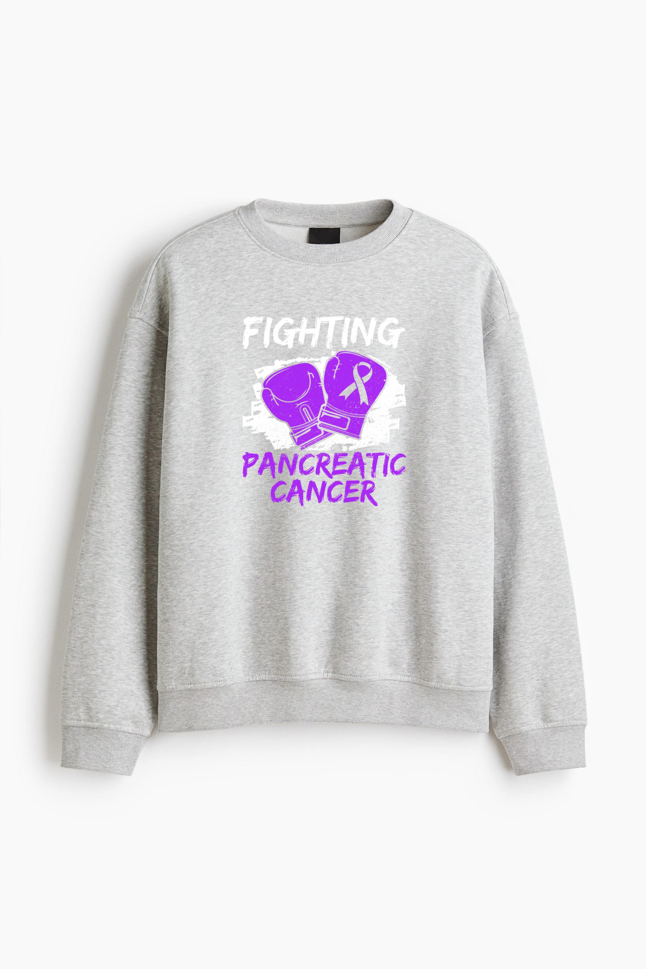 Boxing Gloves Pancreatic Cancer Regular Fit Printed Sweatshirt 