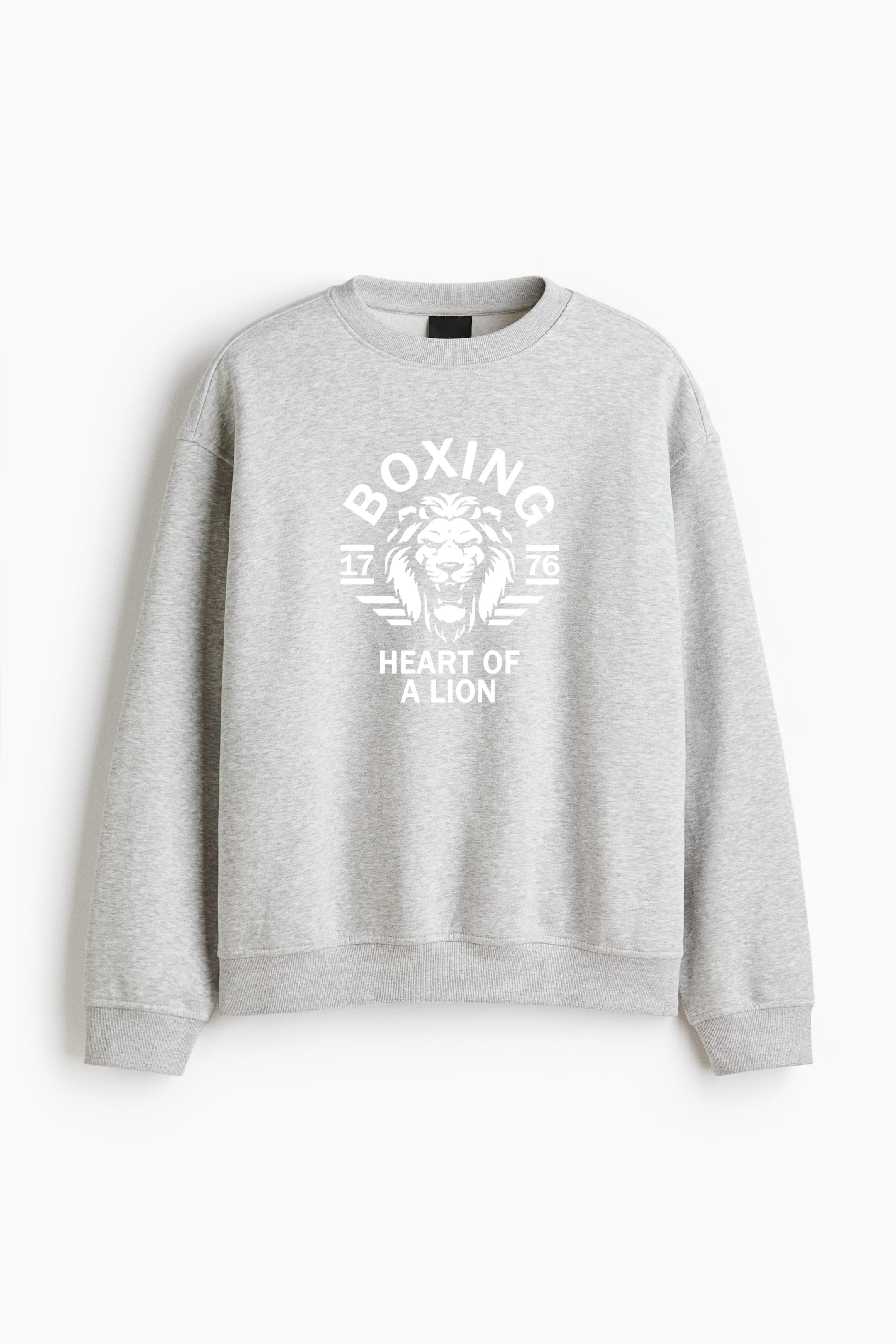 Boxing Heart Of A Lion Regular Fit Printed Sweatshirt 
