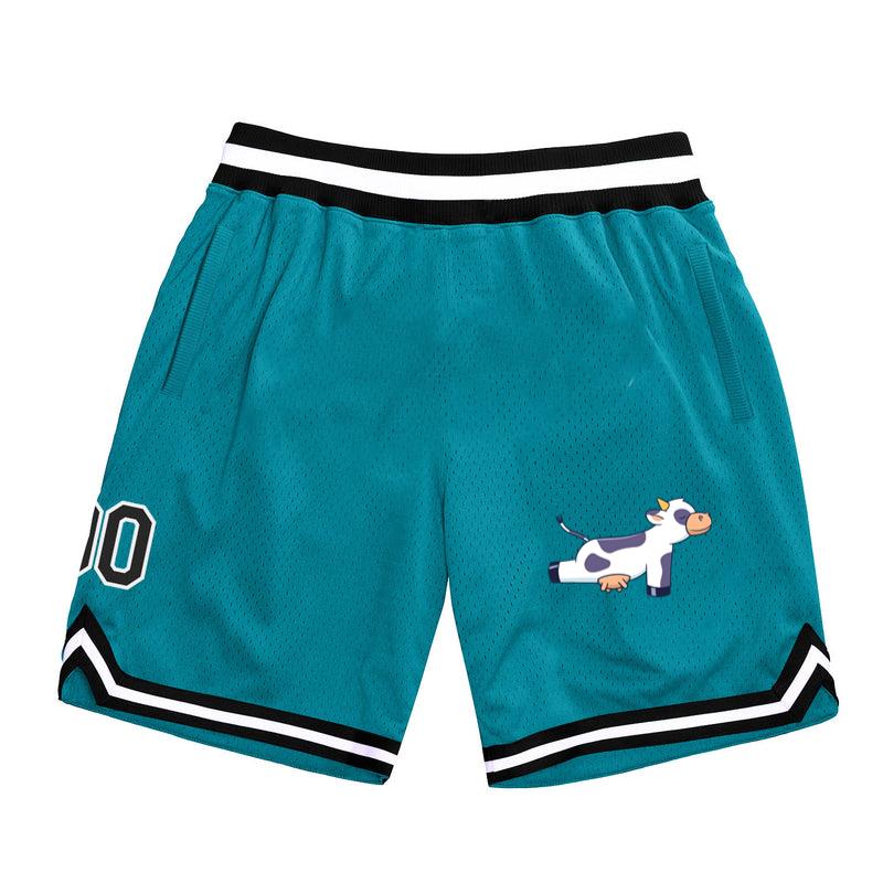 Cute Cow Doing Yoga Color Stroke Classic Basketball Shorts 