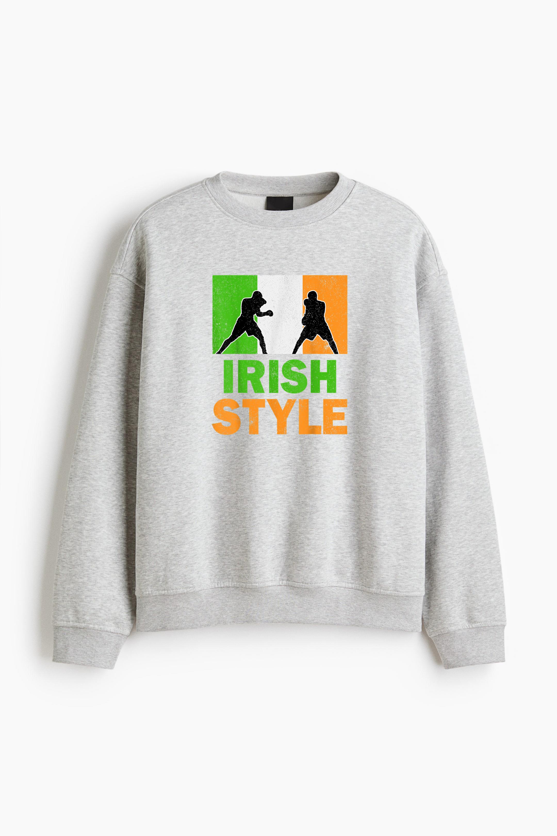 Ireland Flag Irish Boxing Regular Fit Printed Sweatshirt 