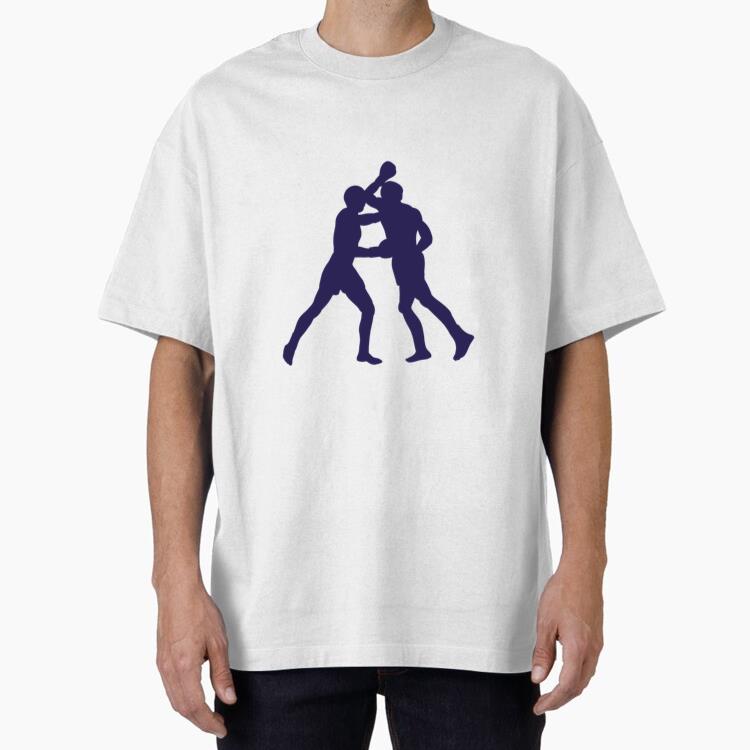Kickboxers Fight Sport Silhouette Oversized T-Shirt 
