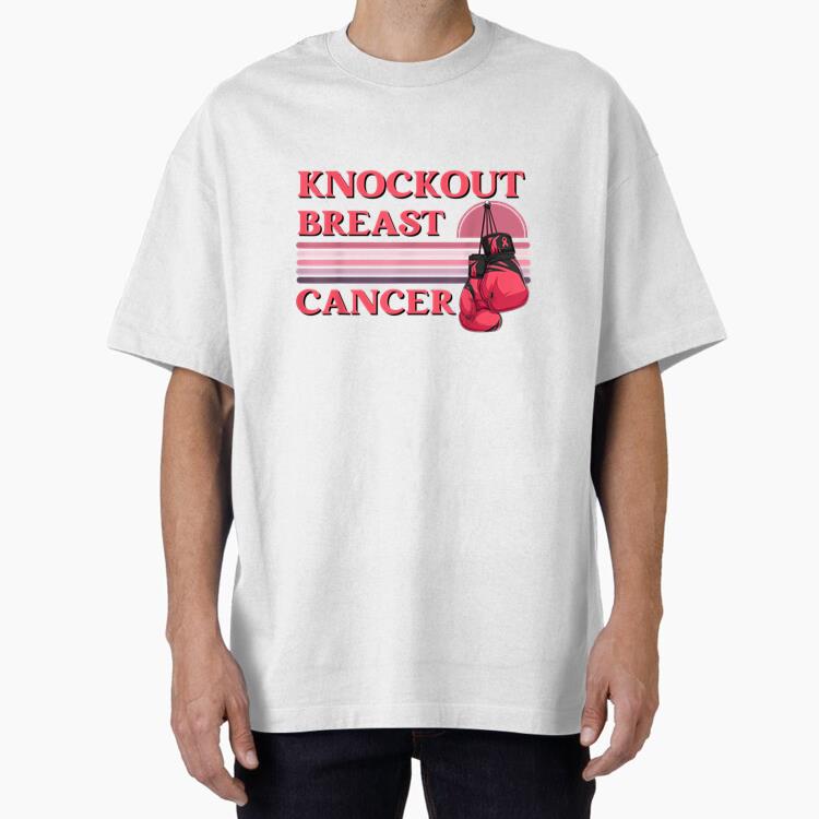 Knockout Breast Cancer Boxing Oversized T-Shirt 