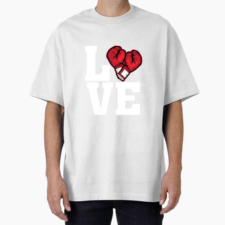 Love Boxing Gloves Oversized T-Shirt 