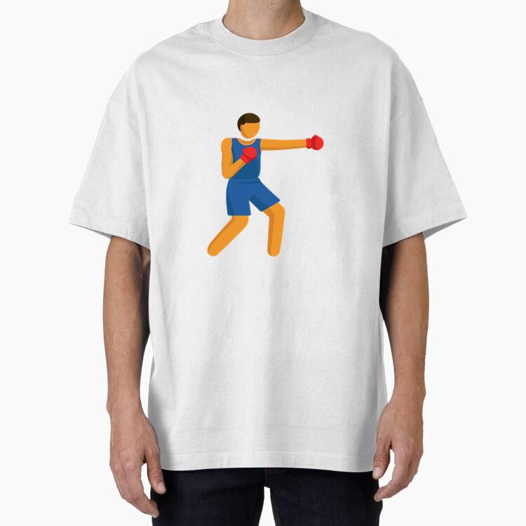 Man Doing Boxing Flat Oversized T-Shirt 