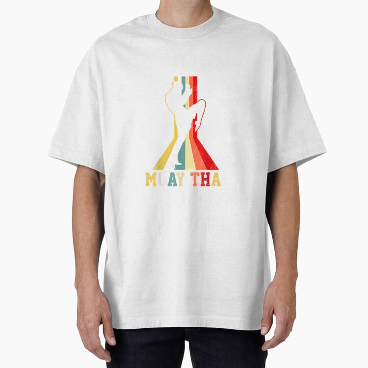 Muay Thai Kickboxing Thai Boxing Retro Oversized T-Shirt 