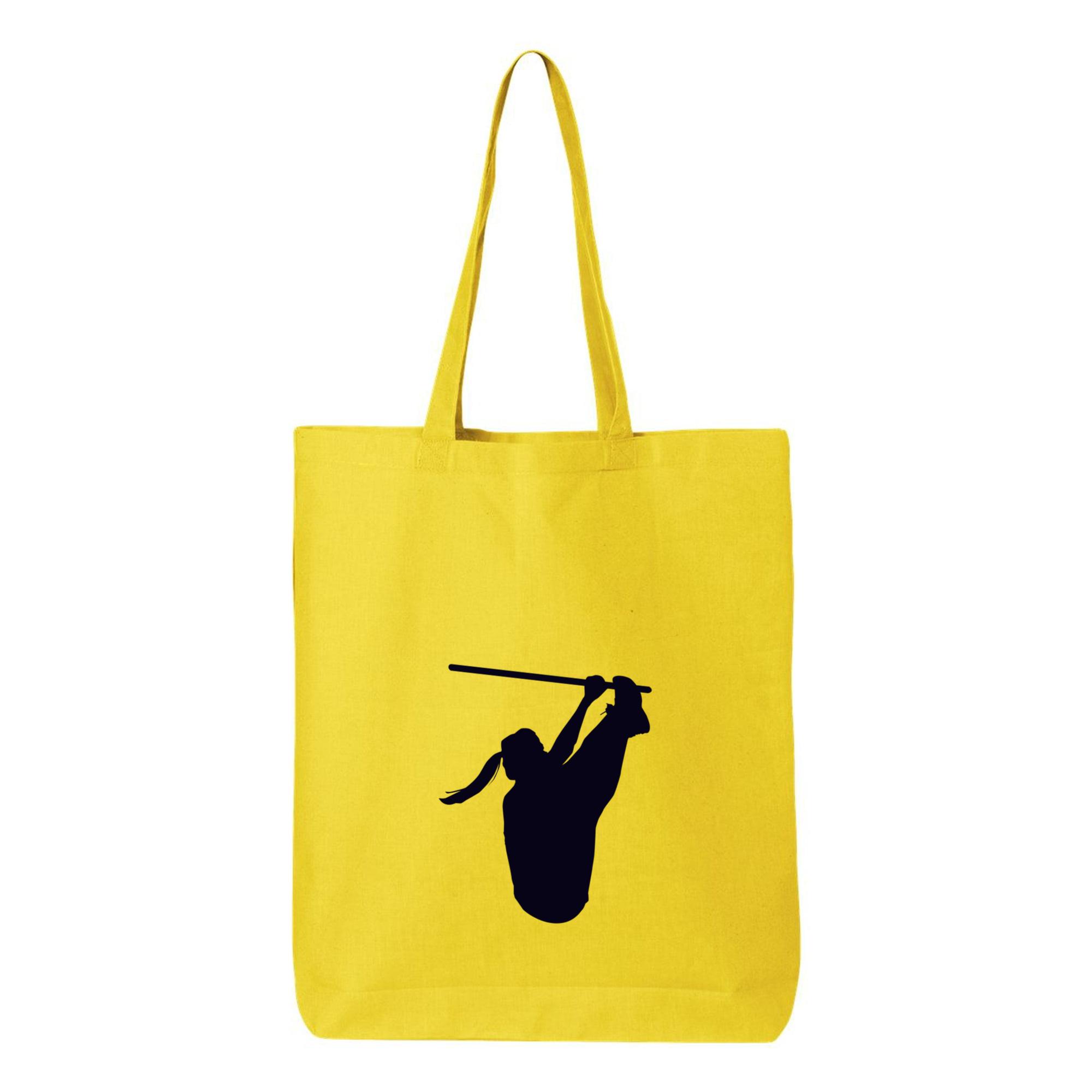 Toes To Bar Crossfit Silhouette Canvas Tote Bag 