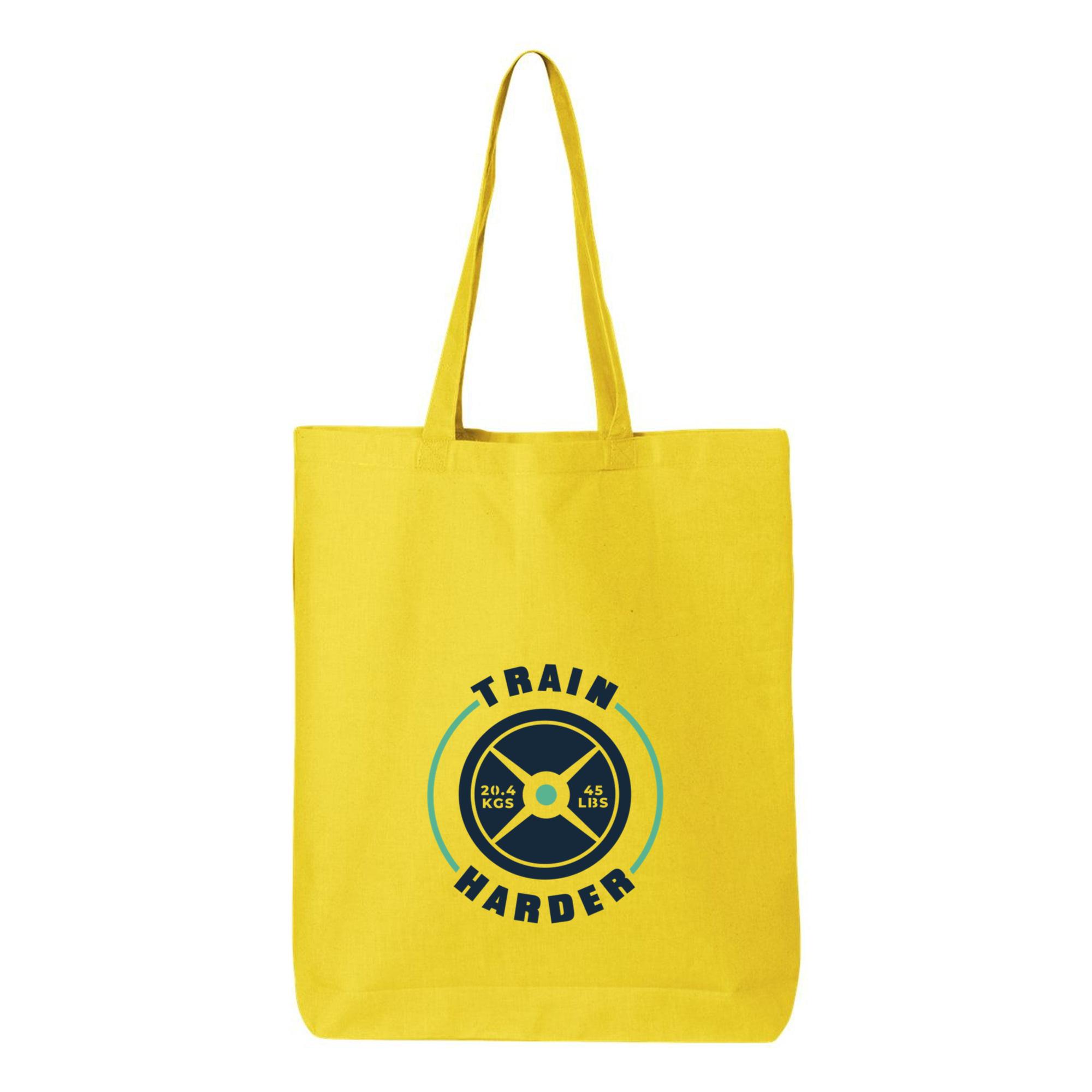 Train Harder Badge Canvas Tote Bag 