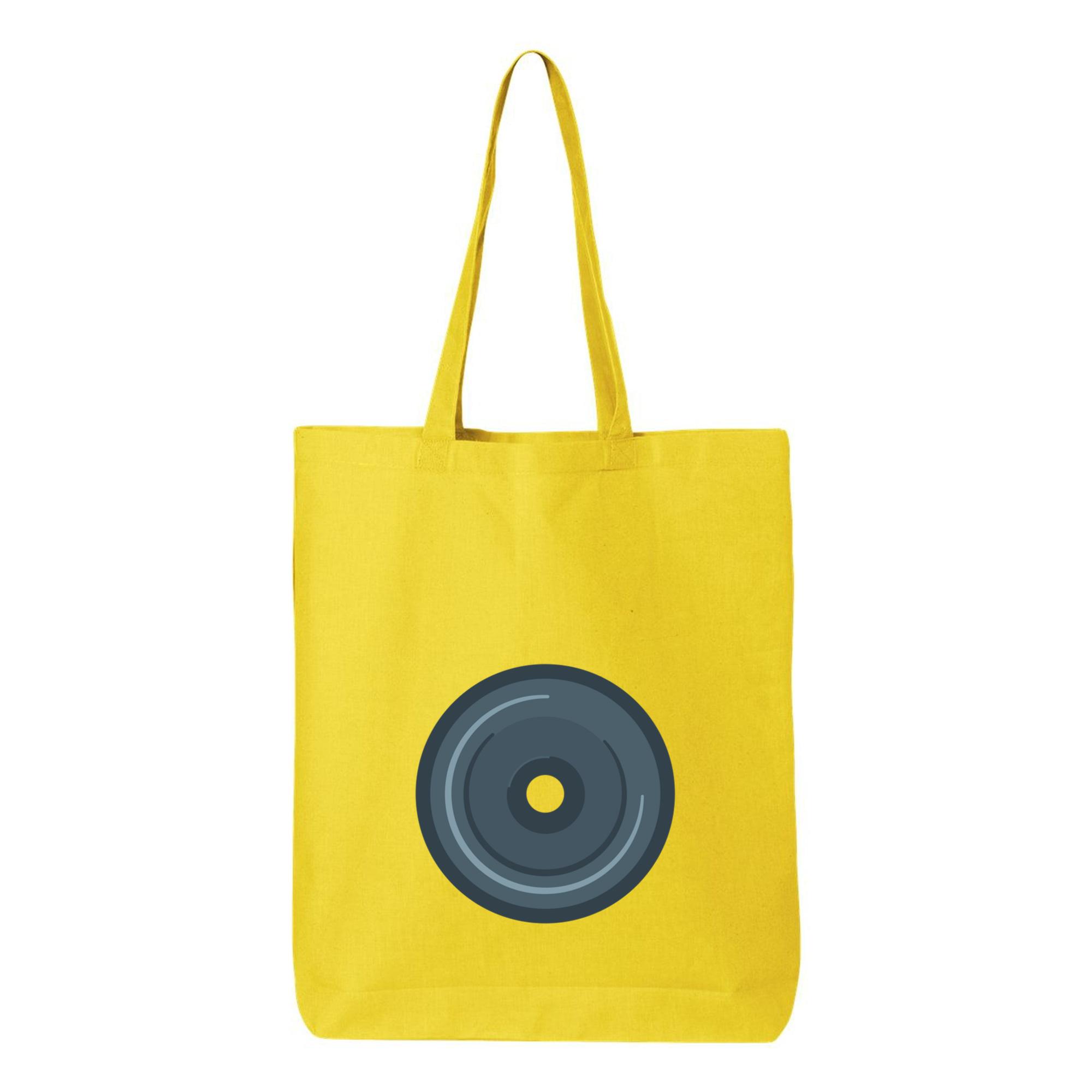 Weight Plate Icon Canvas Tote Bag 