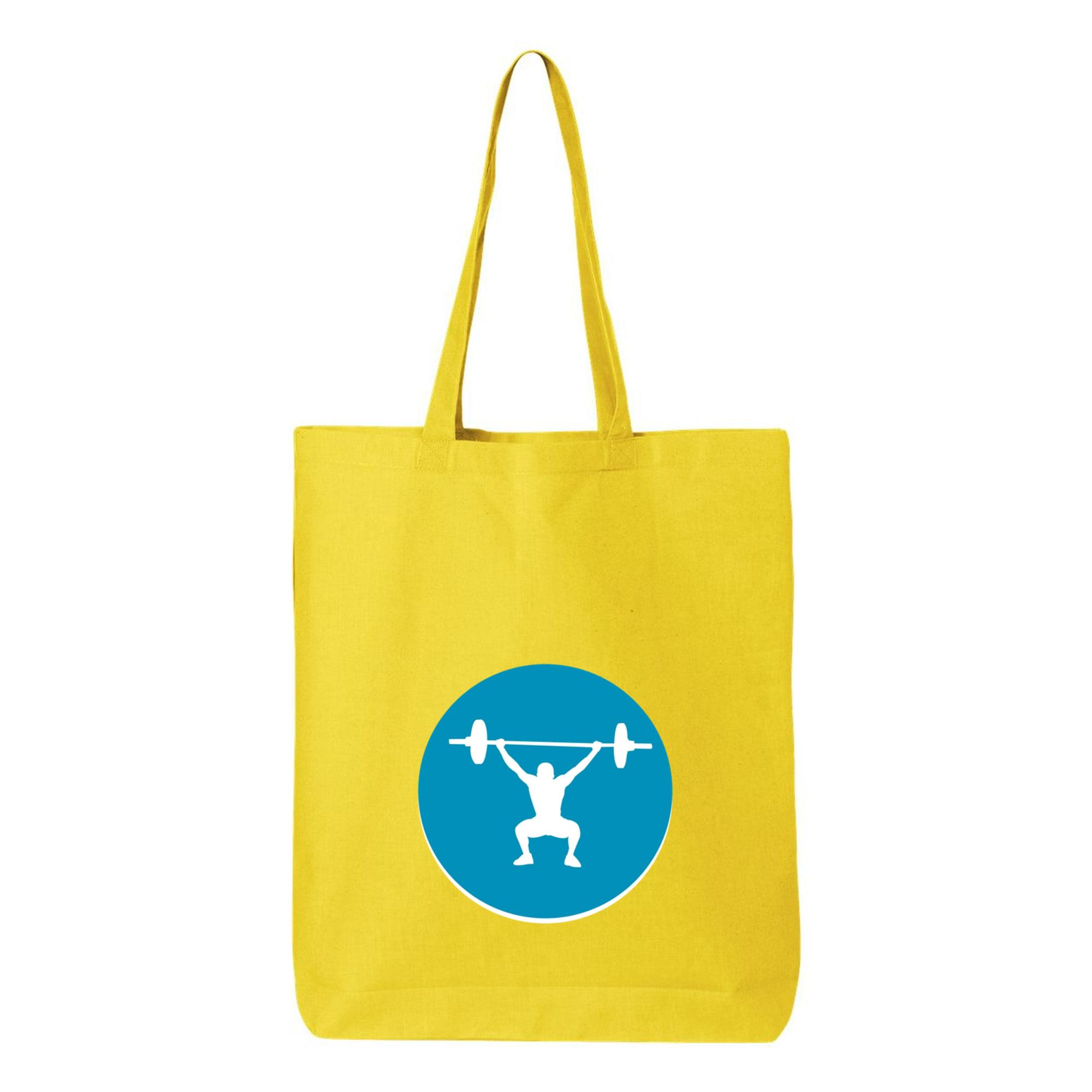 Weightlifting Circle Icon Canvas Tote Bag 